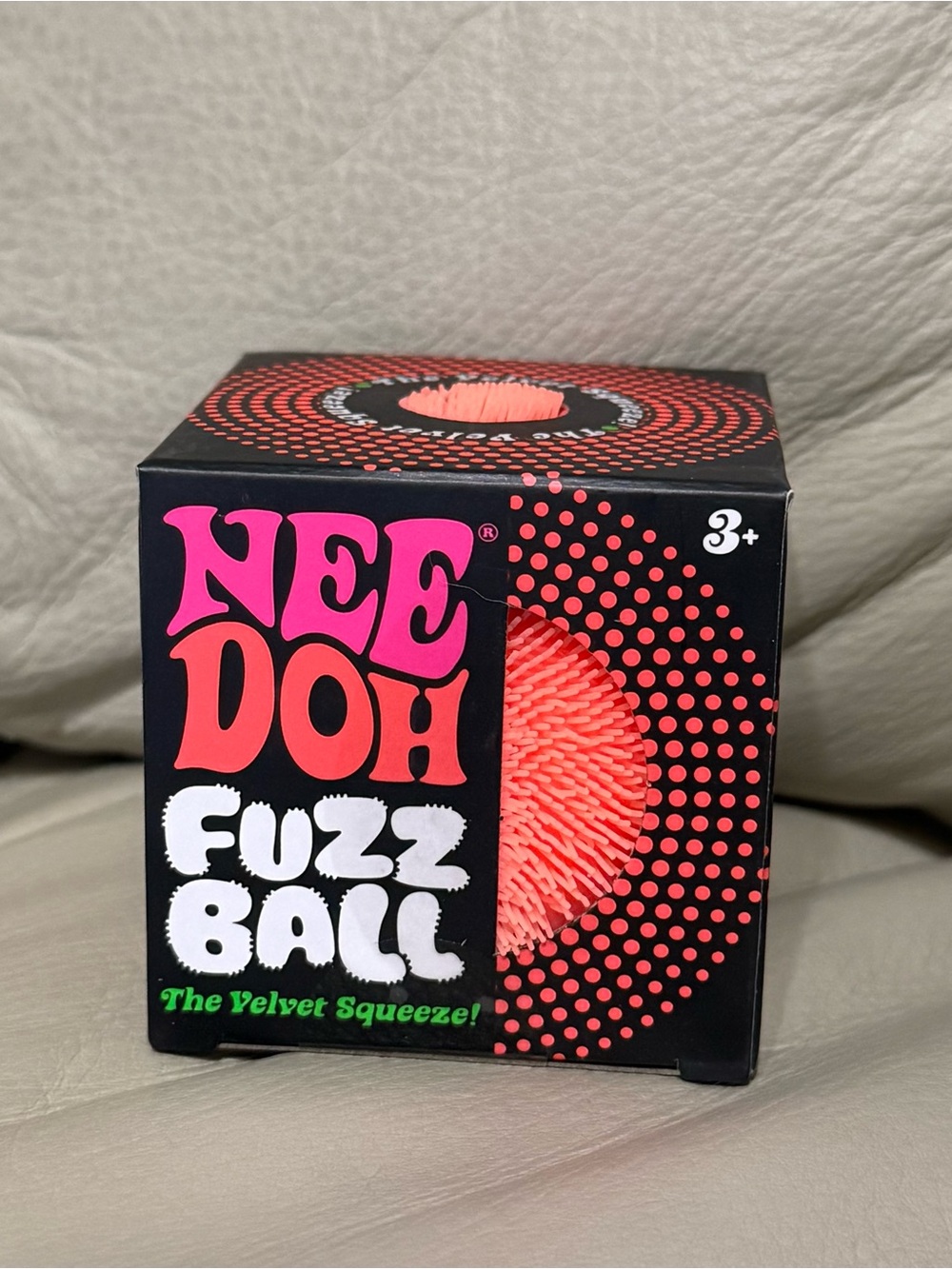 NEW NIB Orange Needoh Fuzz Ball The Velvet Squeeze Squishy Viral Fidget